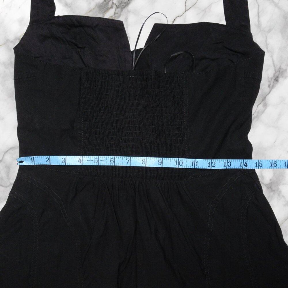By Anthropologie Zip-Front Corset Dress Black M - Picture 8 of 11